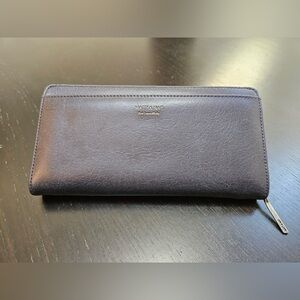 Matt & Nat Navy-Purple Zip Around Wallet in Vegan Leather